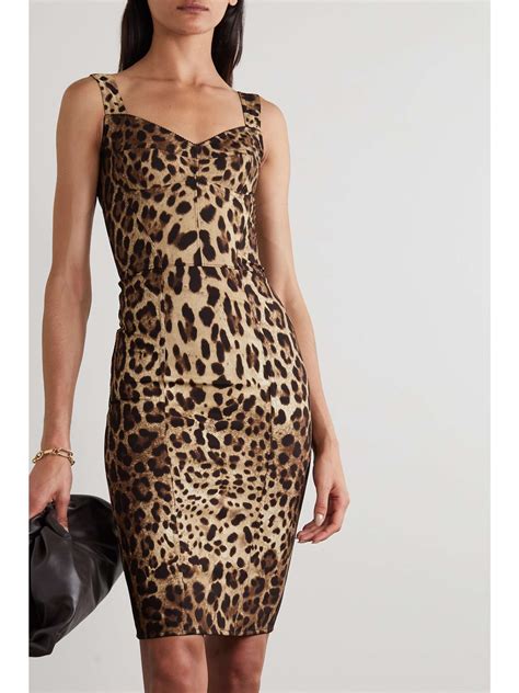 dolce gabbana leopard t shirt|dolce gabbana leopard print sheath dress.